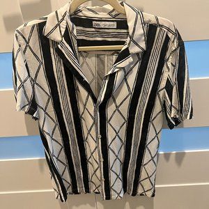 Men's Medium Zara Short Sleeve Button Down